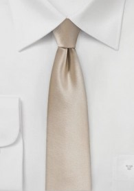 Krawatte schlank Poly-Faser hellbraun