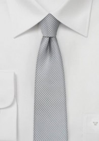 Krawatte strukturiert silber schmal