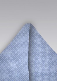 Herren-Einstecktuch Kästchen-Pattern hellblau