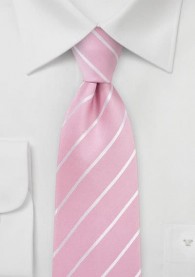 Krawatte blassrosa Streifen