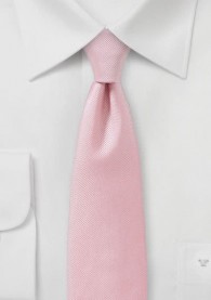 Krawatte schmal  gerippte Struktur rosé