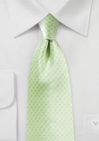 Krawatte Gitter- Dessin blassgrün Retro