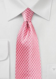 Krawatte Waffel- Dekor pink Retro