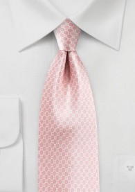 Krawatte Waffel- Pattern rosa Retro