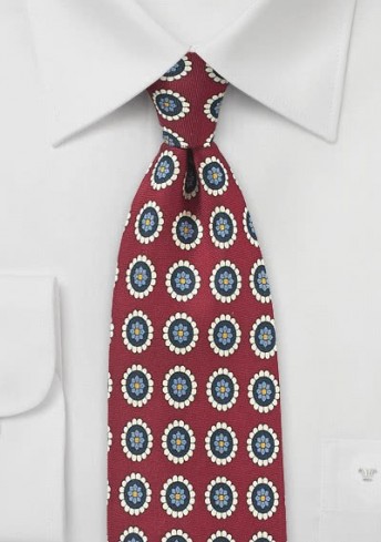 Krawatte Ornament-Dekor rot
