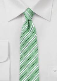 Krawatte Baumwolle Streifendesign blassgrün