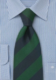 Fertig gebundene Krawatte Blockstreifen dunkelgrün