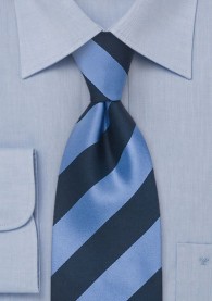 Krawatte Jungens Streifendessin hellblau navy