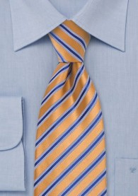 Krawatte Jungens Streifenmuster orange weiß