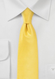 Krawatte  schmal Gitter-Struktur goldgelb