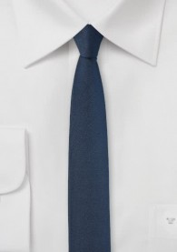 Krawatte extra schmal navyblau