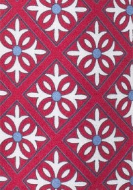 Rote Krawatte mit Karo-Ornament-Pattern