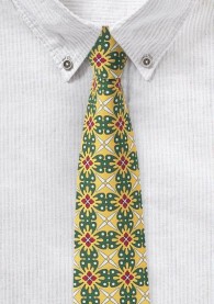 Golggelb/grüne Krawatte mit faszinierendem