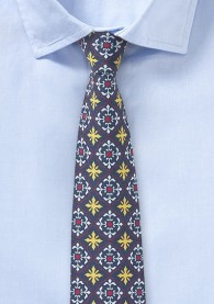 Schmale Baumwoll-Druck Krawatte der