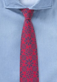 Baumwoll-Krawatte mit geblümtem Dessin
