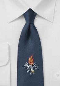 Feuerwehr-Krawatte nachtblau
