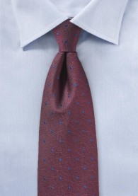 Krawatte bordeaux Punkt-Dekor