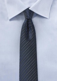 Krawatte schmal geformt Streifen-Oberfläche navy