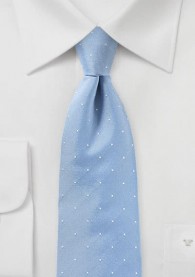 Krawatte hellblau Tupfen