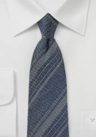 Krawatte Linien-Dekor navyblau
