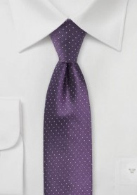 Krawatte Punkt-Dekor lila silbergrau