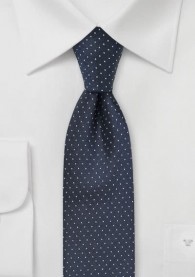 Krawatte Punkt-Dessin navy weiß