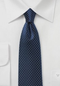 Krawatte klassisches Punkt-Muster marineblau