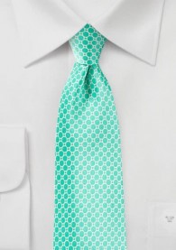 Krawatte Gitter-Dessin Retro aqua