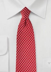 Krawatte Netz-Dekor Retro mittelrot