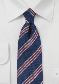 Krawatte klassisch streifig dunkelblau