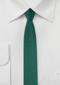 Extra schmale Krawatte Struktur flaschengrün