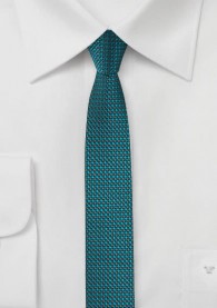 Extra schlanke Krawatte Struktur dunkeltürkis