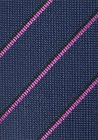 Businesskrawatte Business-Streifen nachtblau purpur tintenschwarz