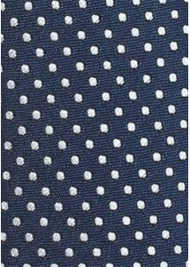 Kravatte schlank  navyblau gepunktet