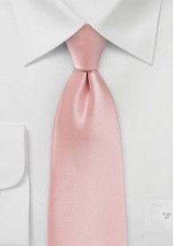Extra lange Krawatte monochrom rose