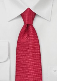 Krawatte Überlänge rot strukturiert