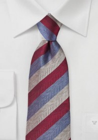 Krawatte Herringbone-Streifen himmelblaugrau