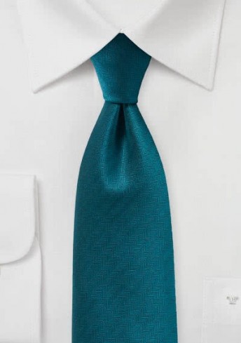 Krawatte Herring-Bone blaugrün