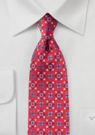 Krawatte Blumen-Ornamenturen rot