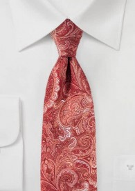 Verspielte Paisleymuster-Krawatte rostrot