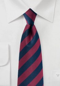 Krawatte Streifendesign dunkelblau rot