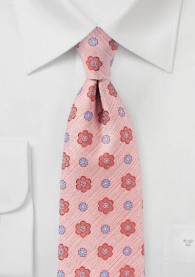 Krawatte Blümchenmotiv rosé