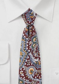 Krawatte  Paisley braun