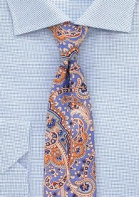 Krawatte  Paisleymotiv hellblau