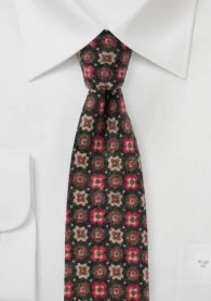 Krawatte Ornamenturen dunkelgrau
