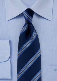 Krawatte Streifendesign navyblau